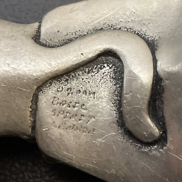 Pewter Scoop Cat Kitten Le Chat Fish Design‎ Made In France Basel 2009 Engraved - Picture 5 of 6